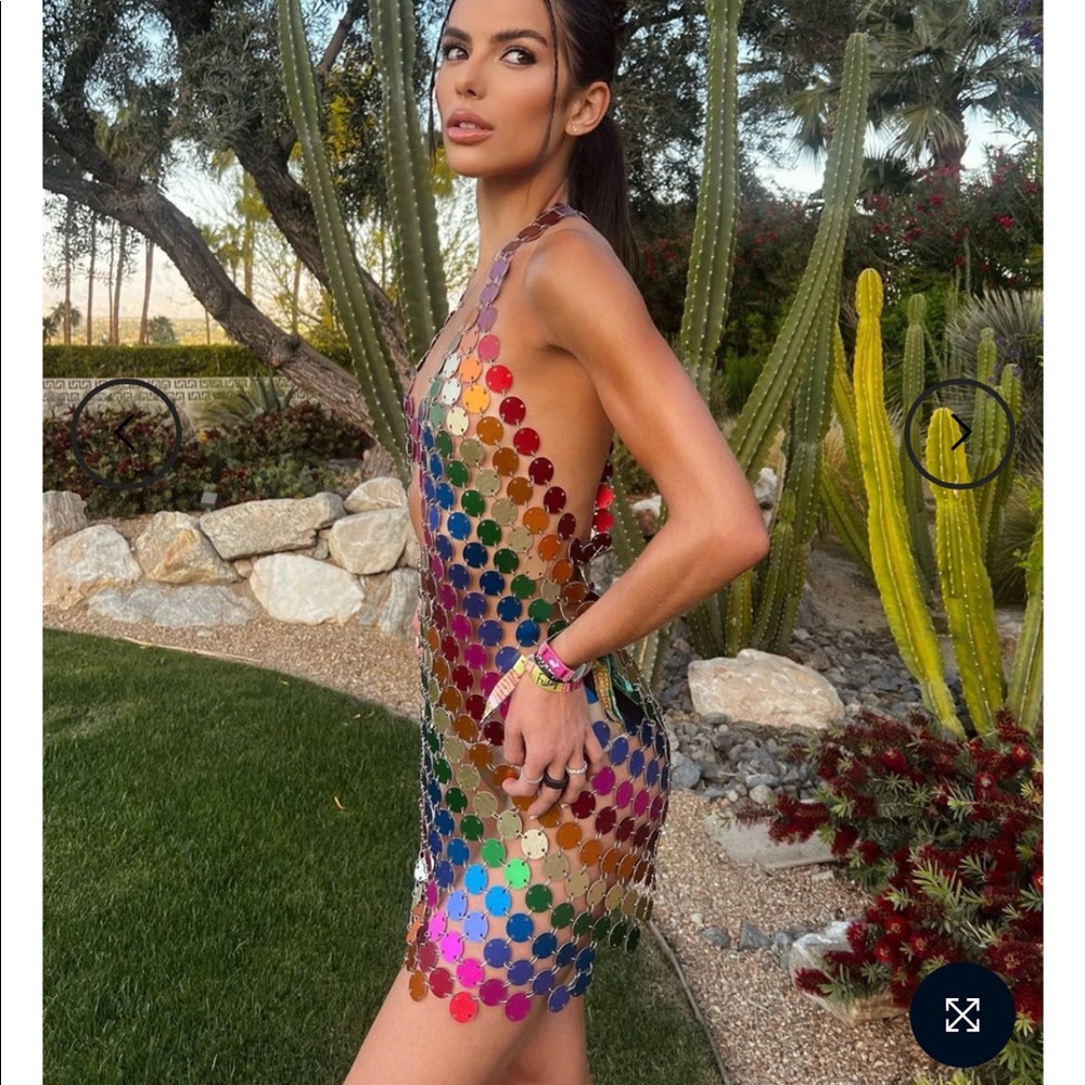 Beautiful rainbow disc dress